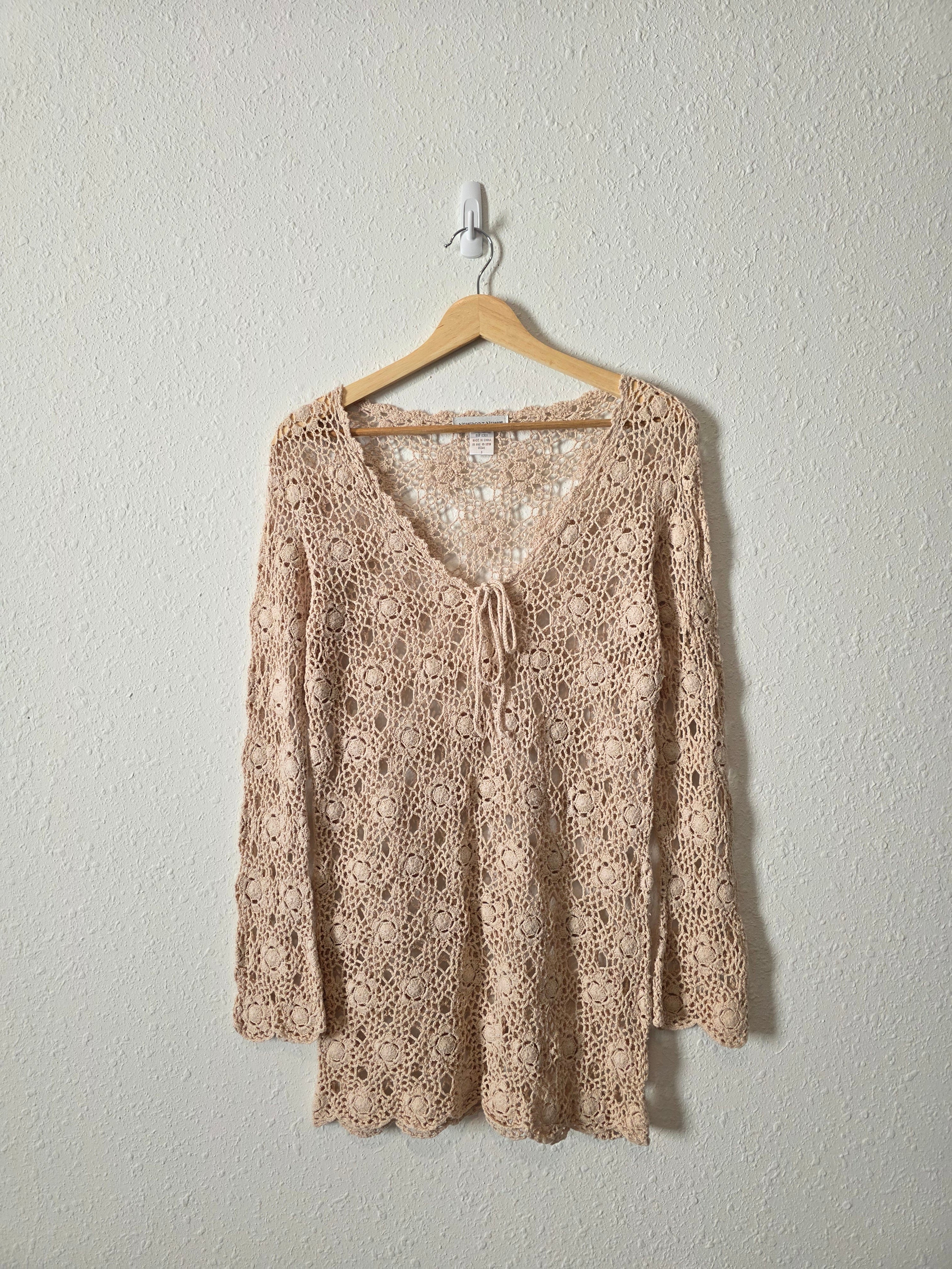 Vintage Floral Crochet Tunic (S)