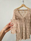 Vintage Floral Crochet Tunic (S)
