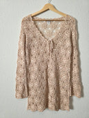 Vintage Floral Crochet Tunic (S)
