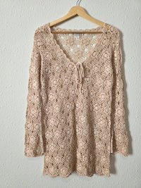 Vintage Floral Crochet Tunic (S)