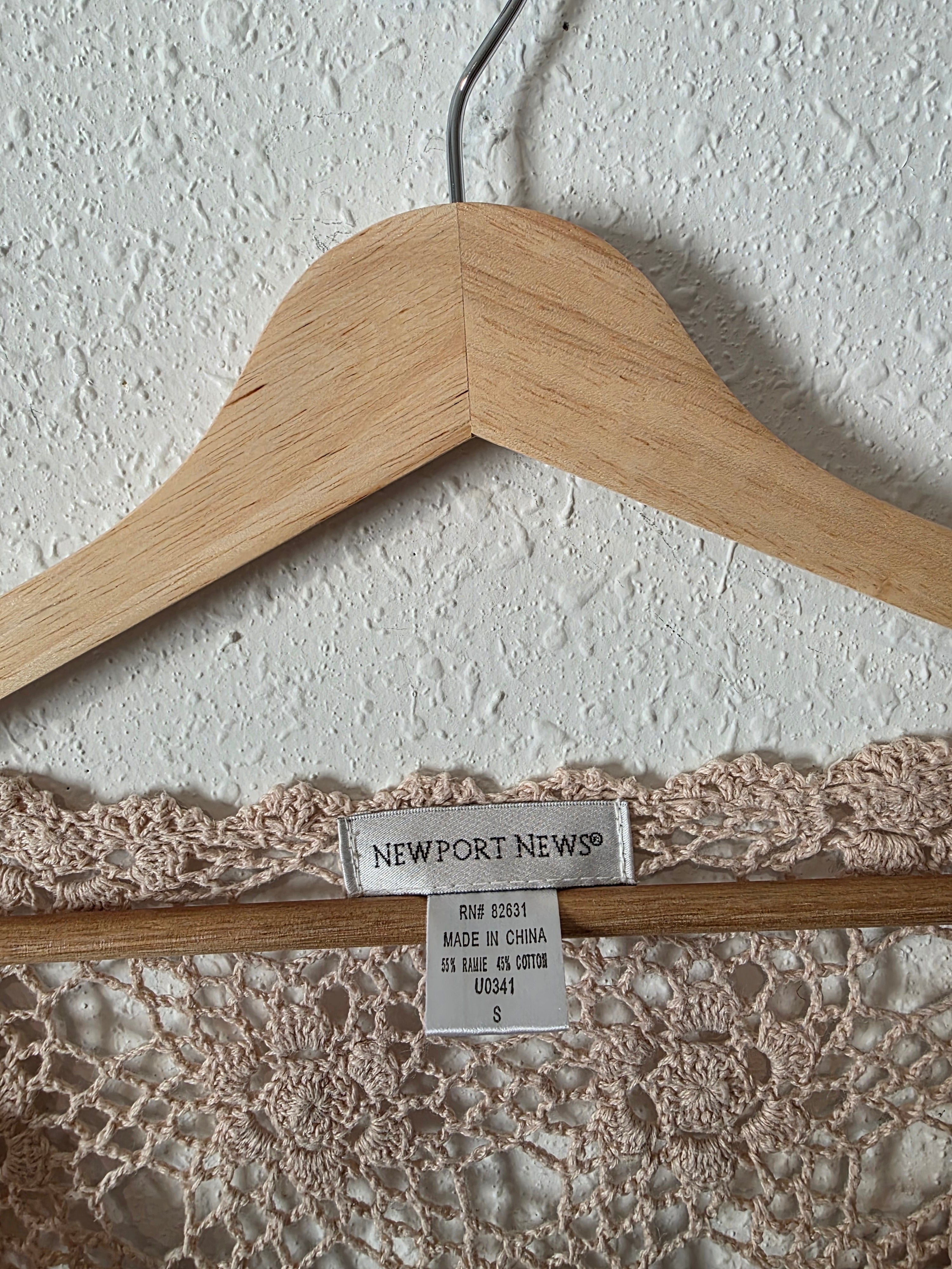 Vintage Floral Crochet Tunic (S)