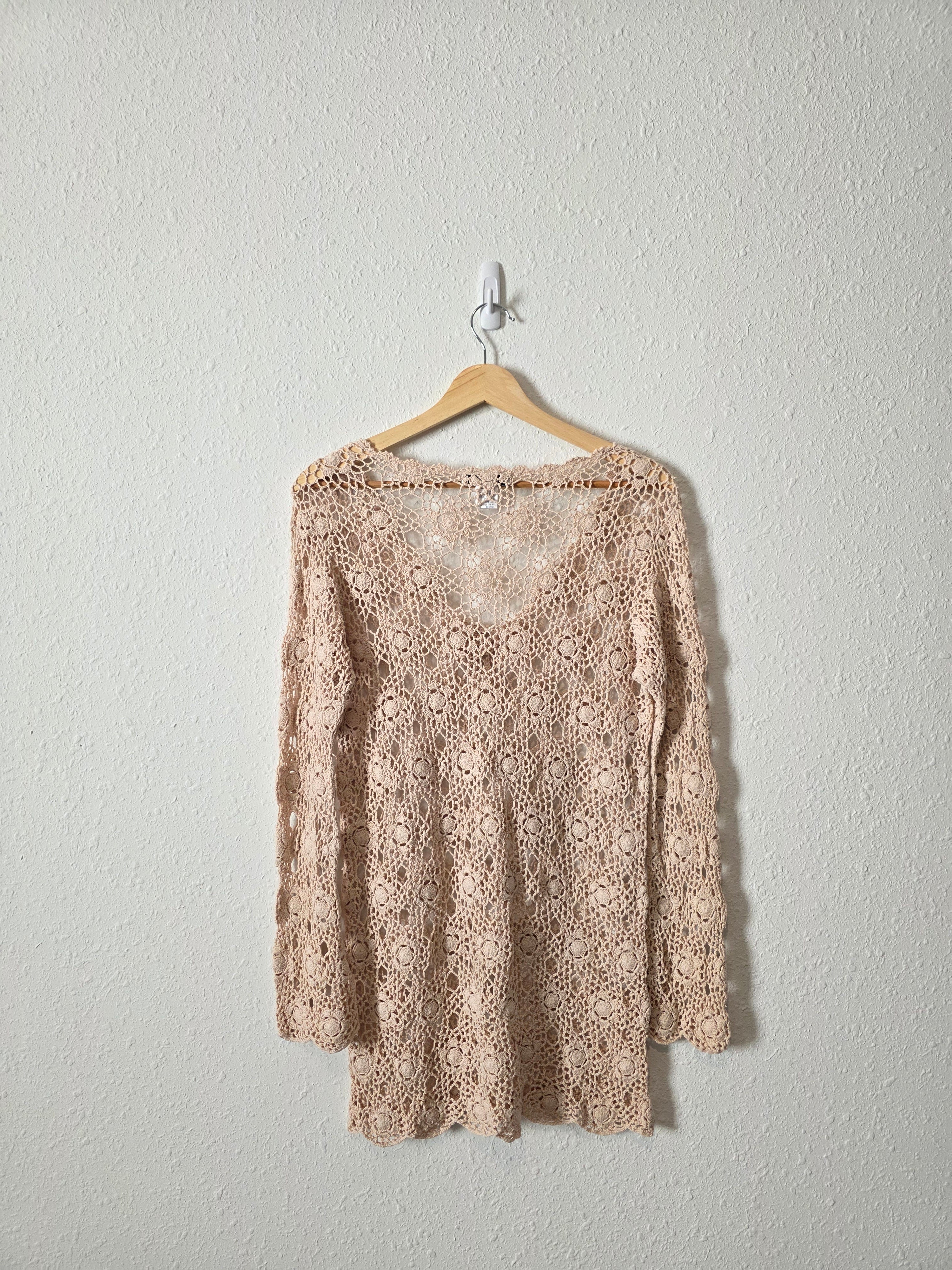 Vintage Floral Crochet Tunic (S)