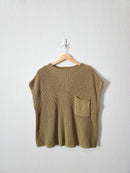 Olive Boxy Knit Top (S)