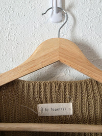 Olive Boxy Knit Top (S)