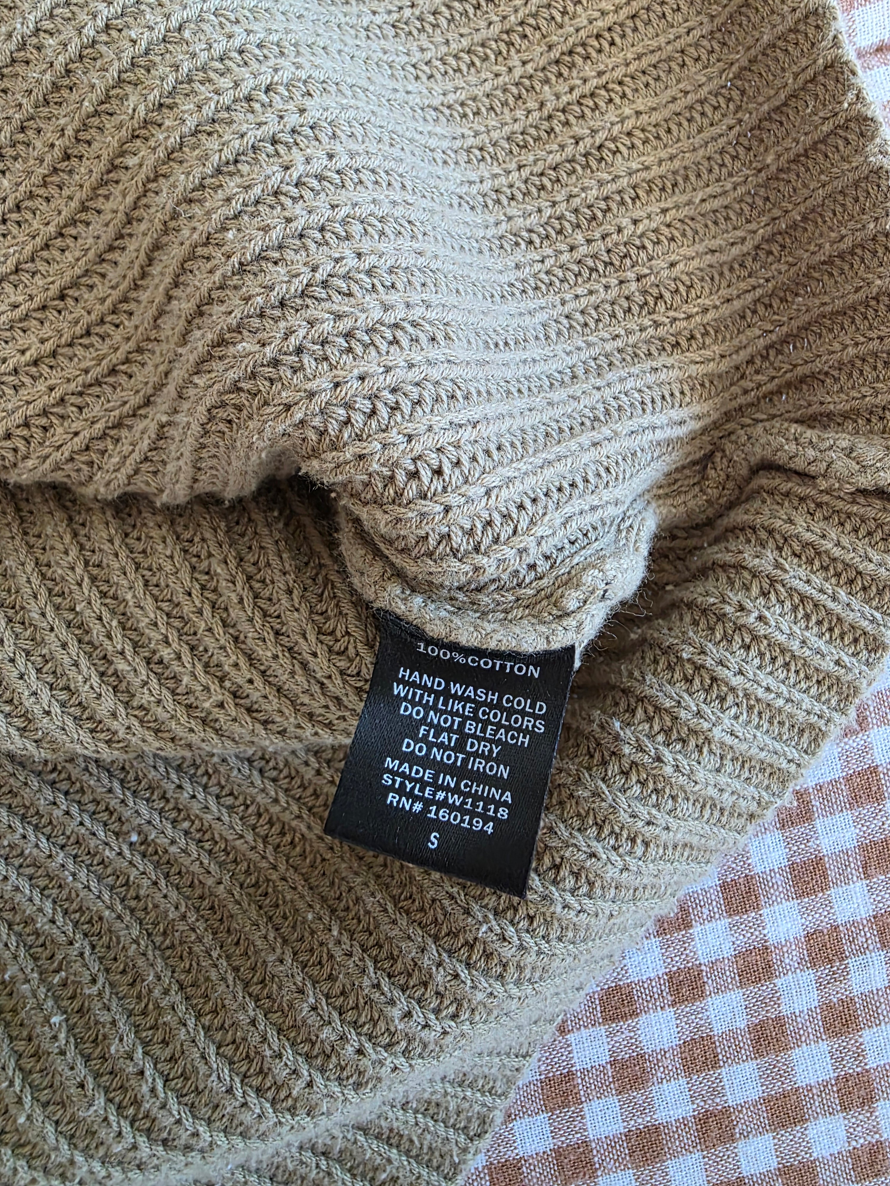 Olive Boxy Knit Top (S)