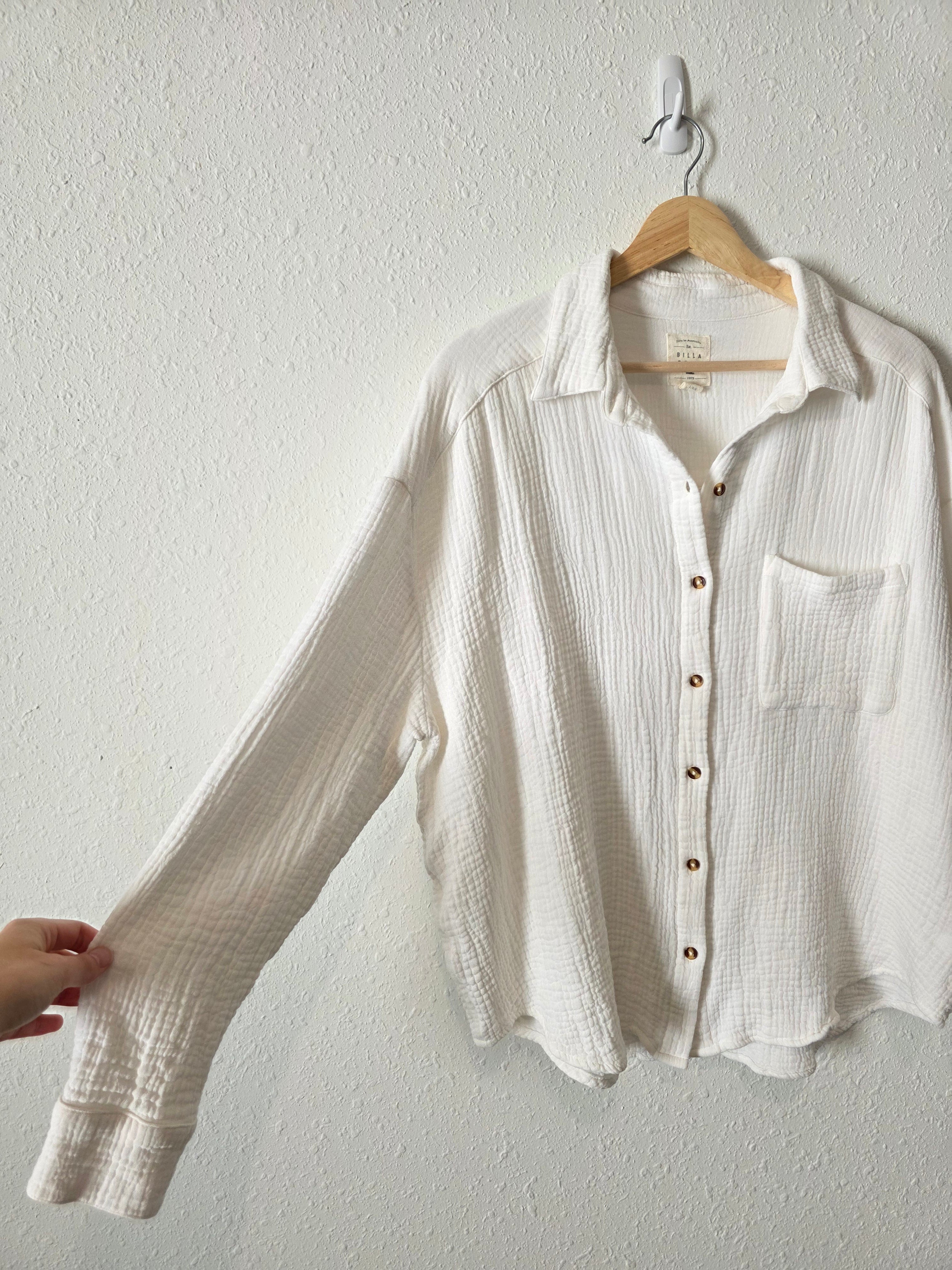 Billabong Cotton Gauze Button Up (L)