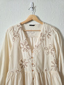 Zara Floral Embroidered Dress (XS)