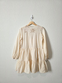 Zara Floral Embroidered Dress (XS)