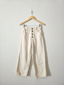 Zara Ecru Wide Leg Jeans (2)