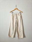Zara Ecru Wide Leg Jeans (2)