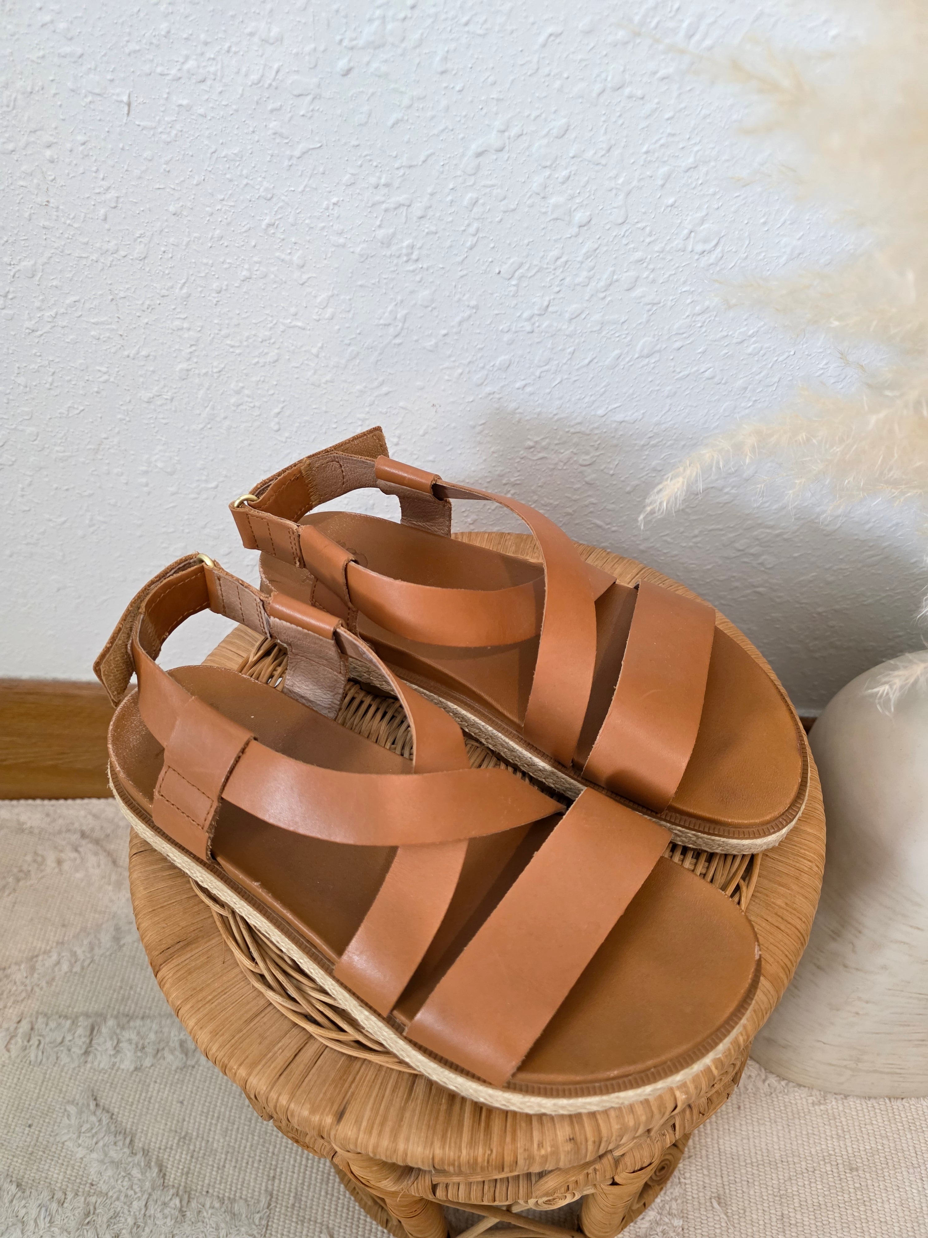 Sorel Brown Strappy Sandals (8.5)