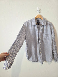Gap Striped Linen Button Up (S)