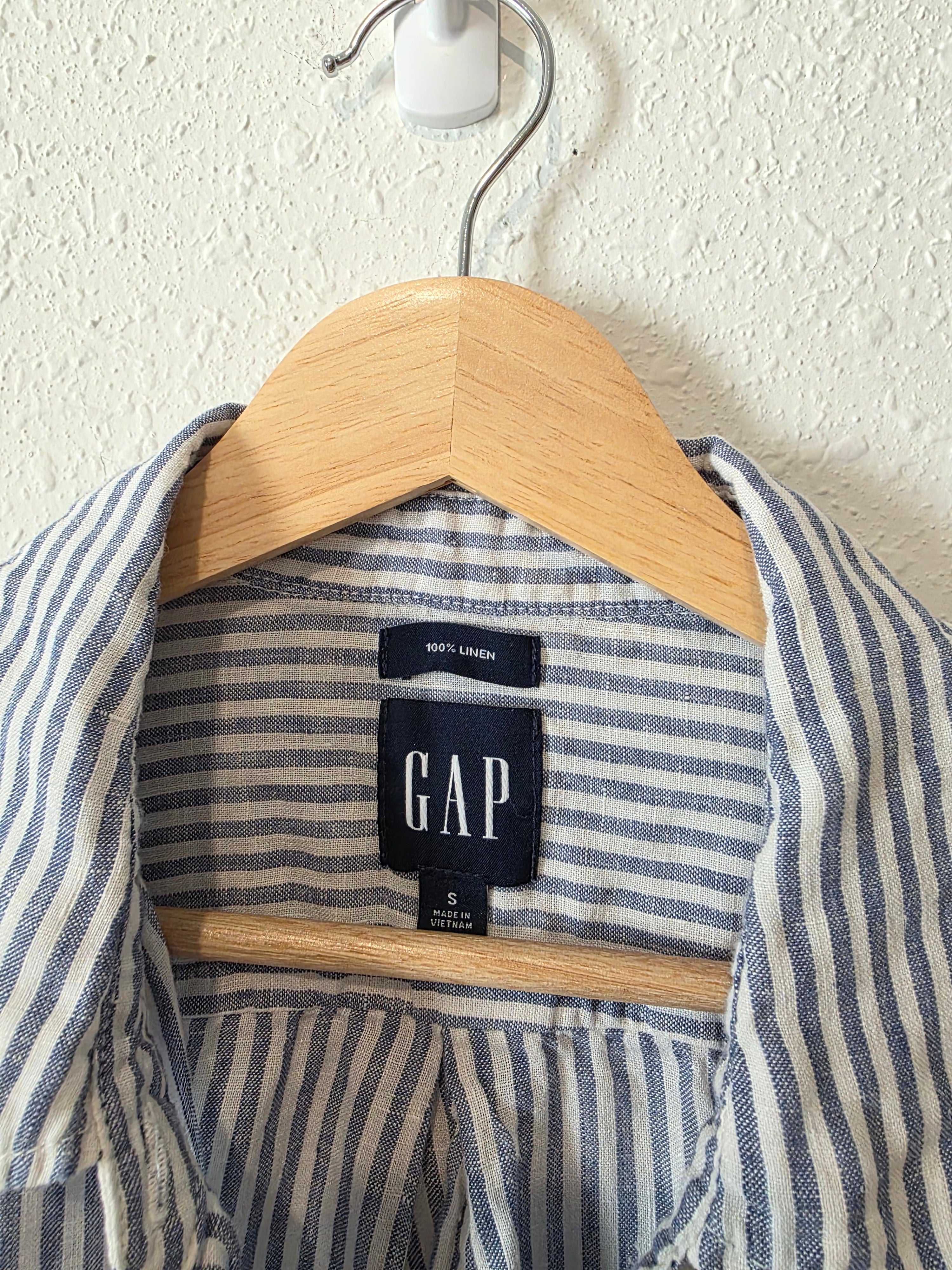 Gap Striped Linen Button Up (S)