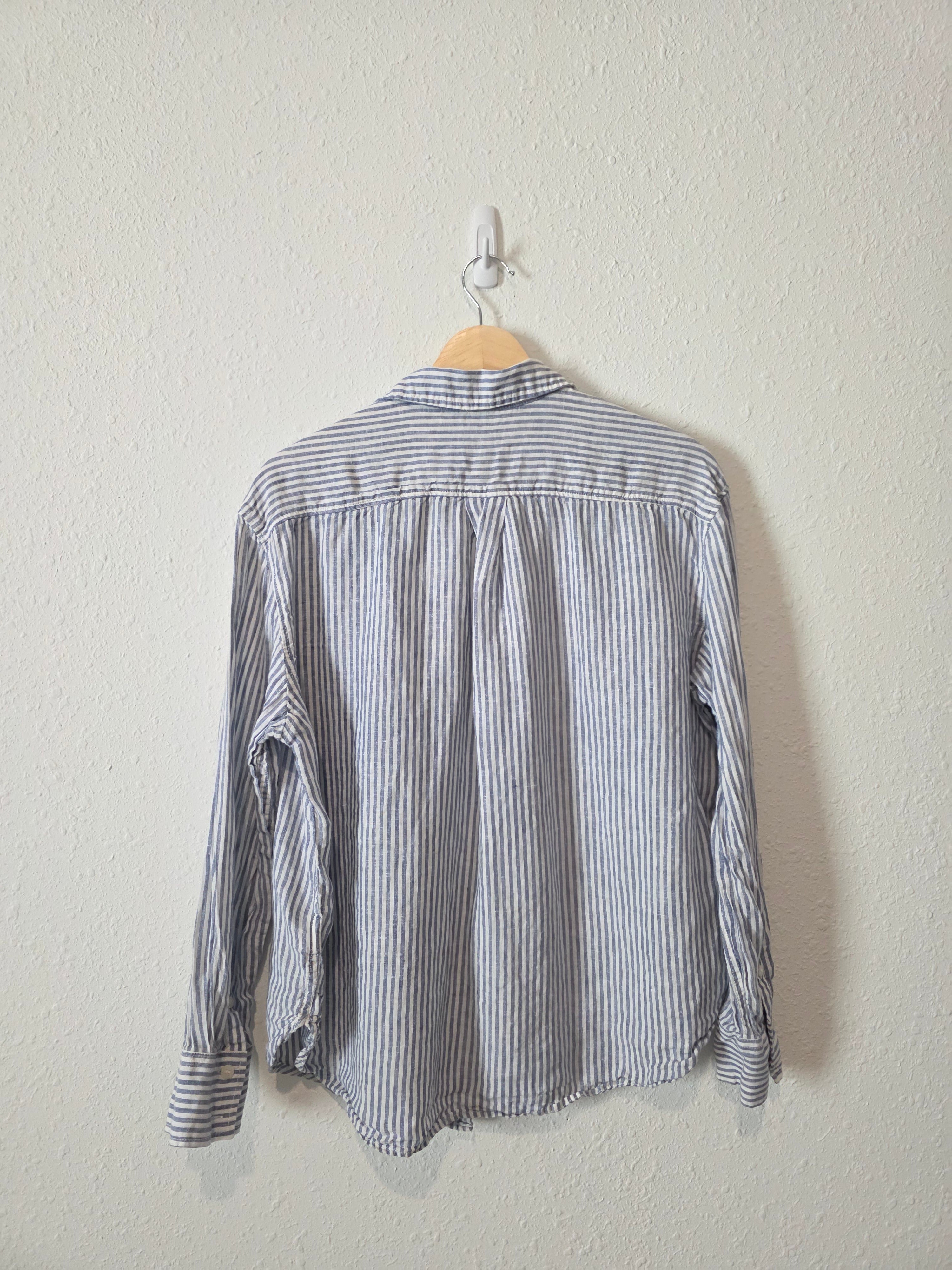Gap Striped Linen Button Up (S)