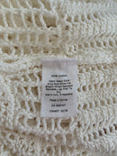 Relaxed Crochet Cotton Knit Tee (S)