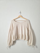 Aerie Oat Puff Sleeve Top (M)