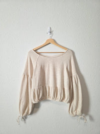 Aerie Oat Puff Sleeve Top (M)