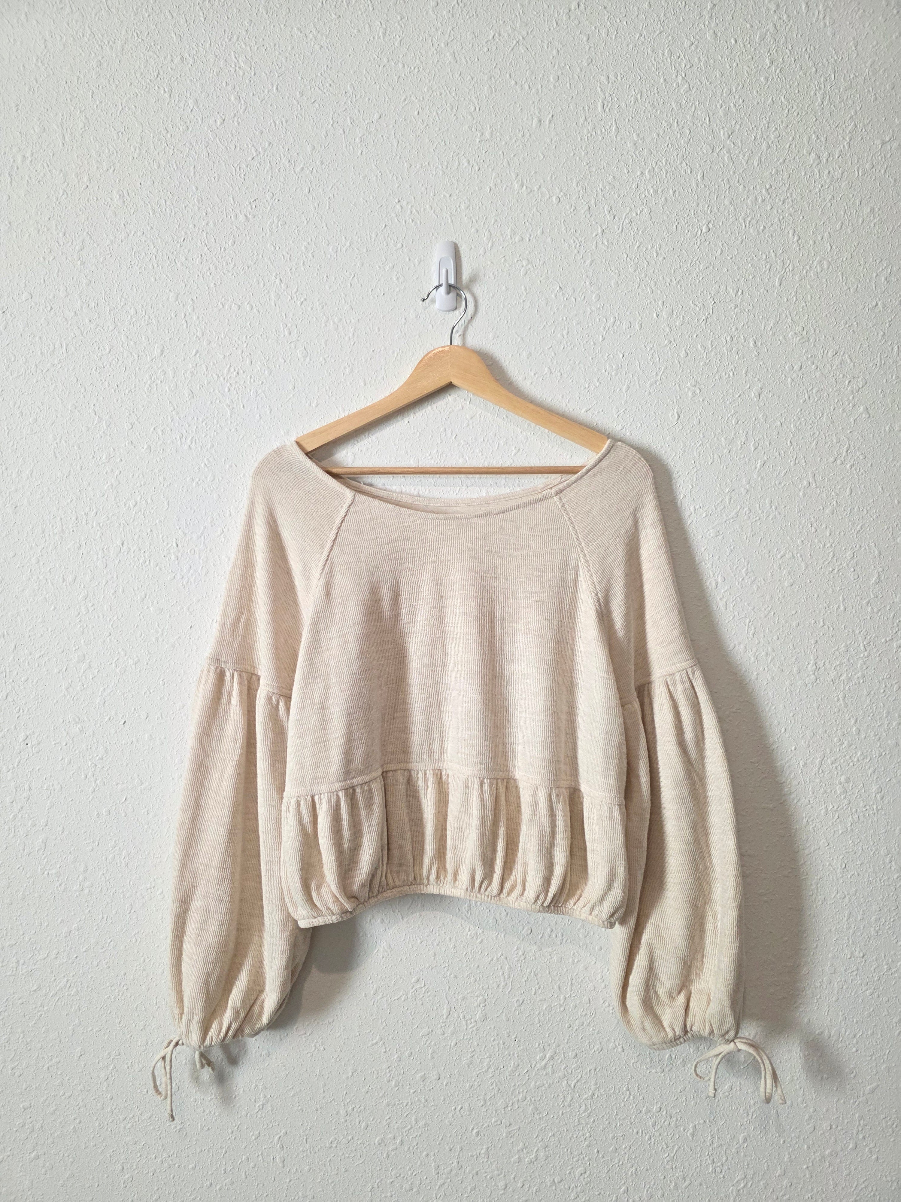 Aerie Oat Puff Sleeve Top (M)