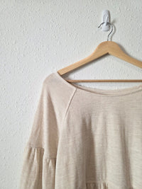 Aerie Oat Puff Sleeve Top (M)