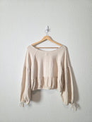 Aerie Oat Puff Sleeve Top (M)