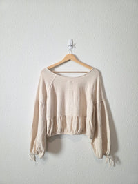 Aerie Oat Puff Sleeve Top (M)
