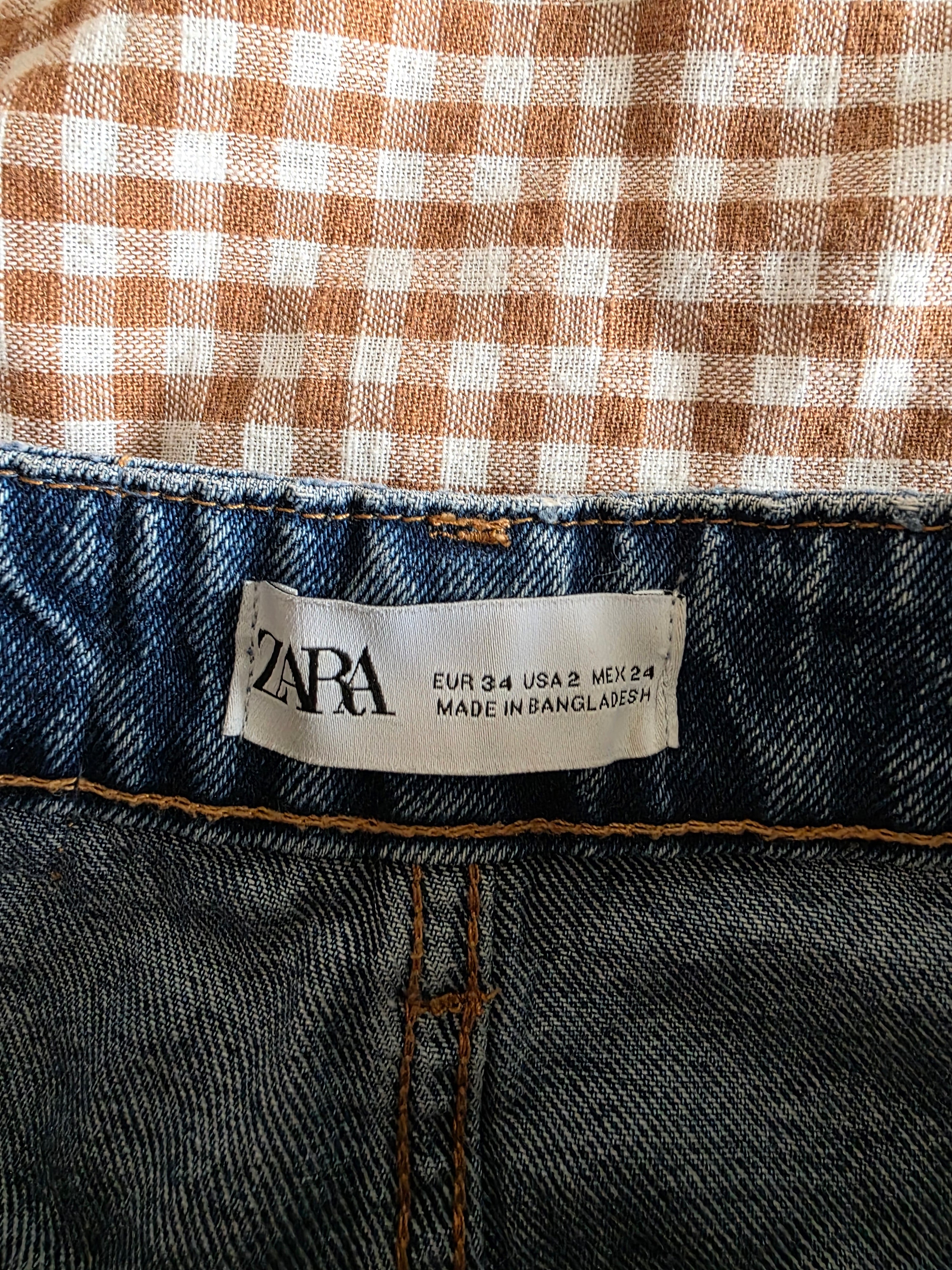 Zara High Rise Denim Shorts (2)