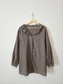 Gingham Collared Cotton Top (XL)