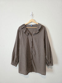 Gingham Collared Cotton Top (XL)