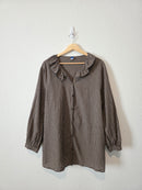 Gingham Collared Cotton Top (XL)