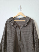 Gingham Collared Cotton Top (XL)