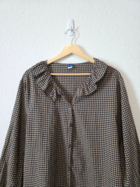 Gingham Collared Cotton Top (XL)