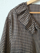 Gingham Collared Cotton Top (XL)