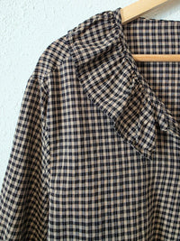 Gingham Collared Cotton Top (XL)