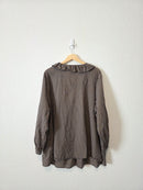 Gingham Collared Cotton Top (XL)