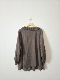 Gingham Collared Cotton Top (XL)