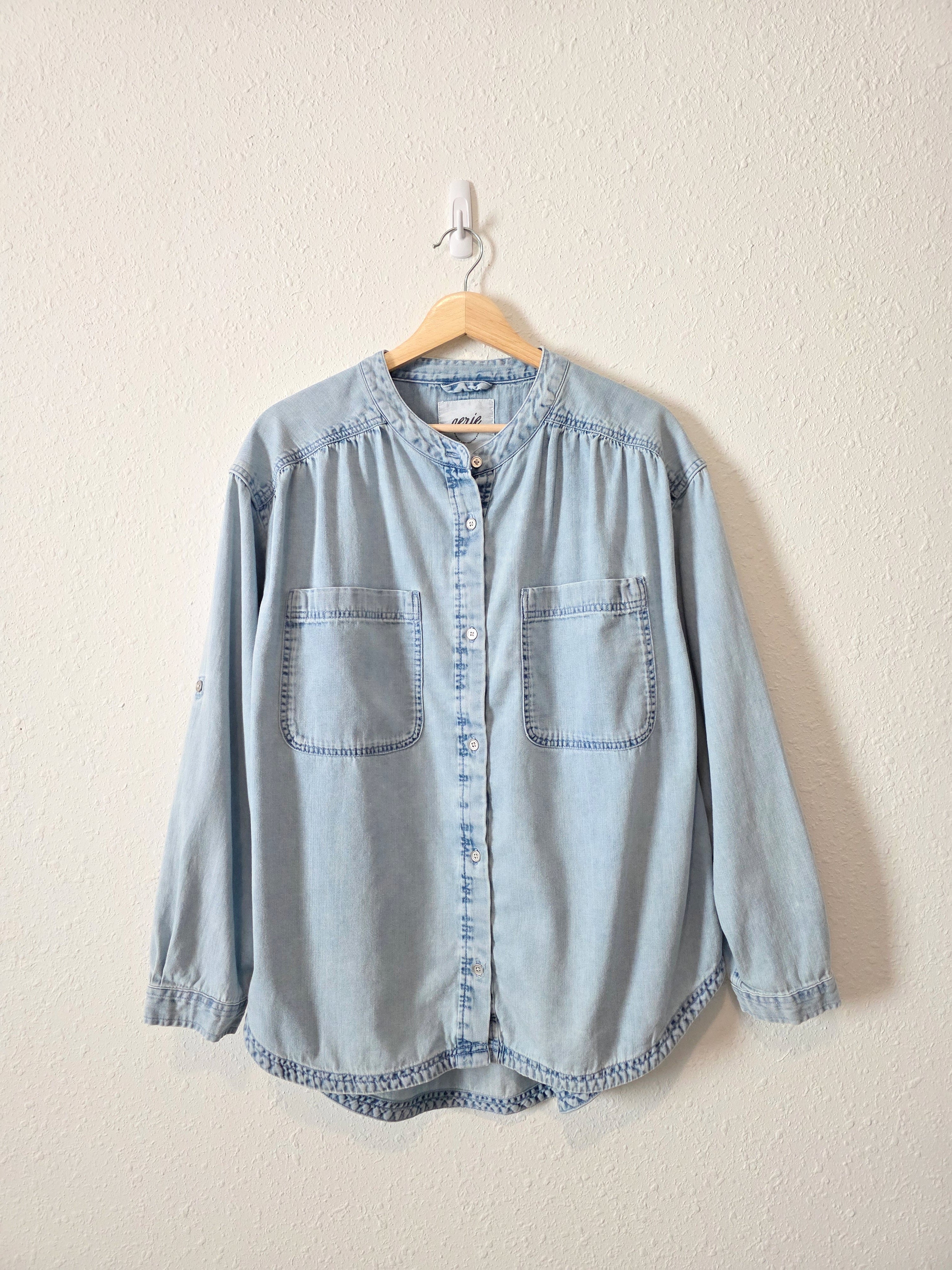Aerie Oversized Denim Button Up (S)