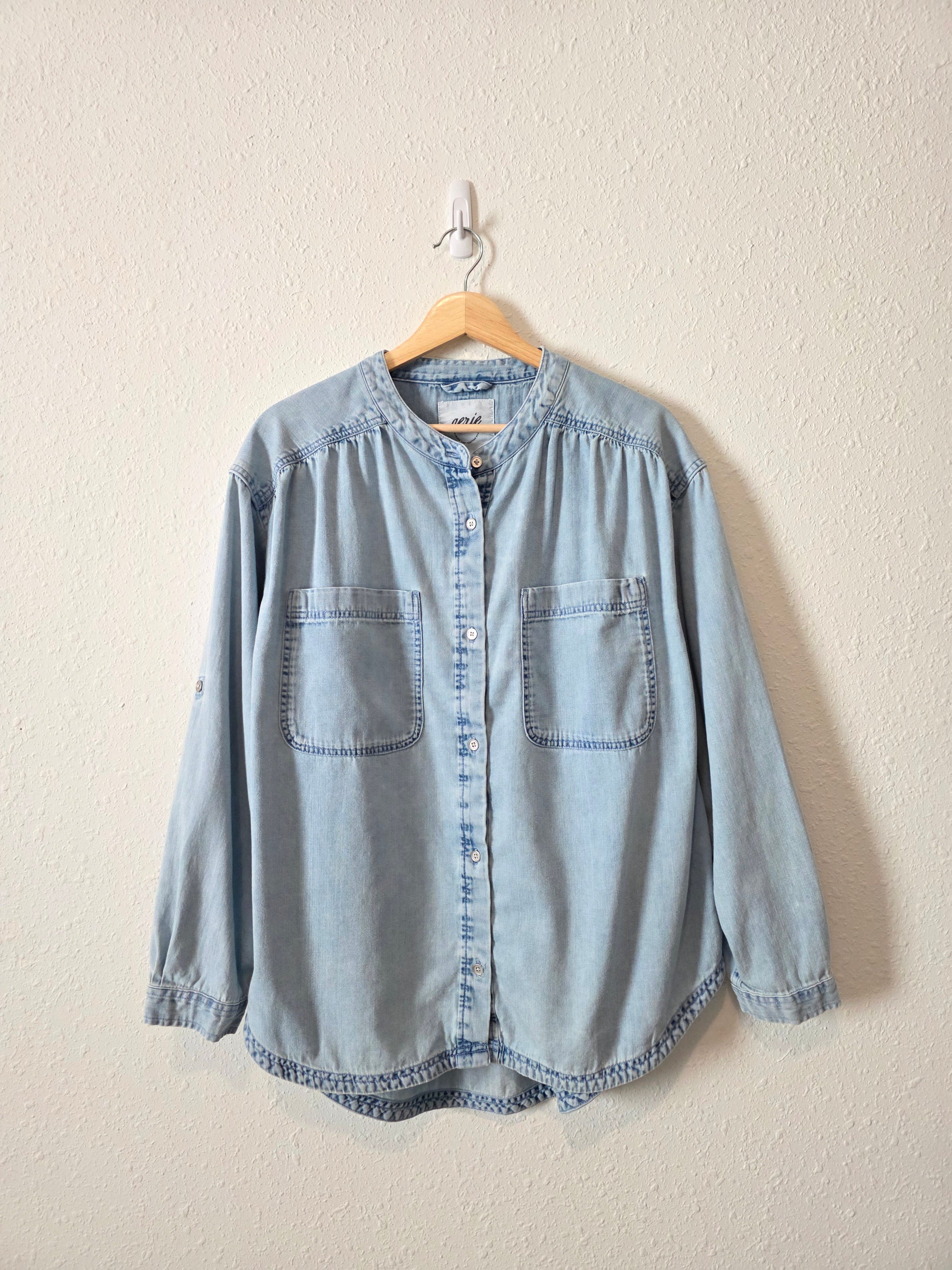 Aerie Oversized Denim Button Up (S)