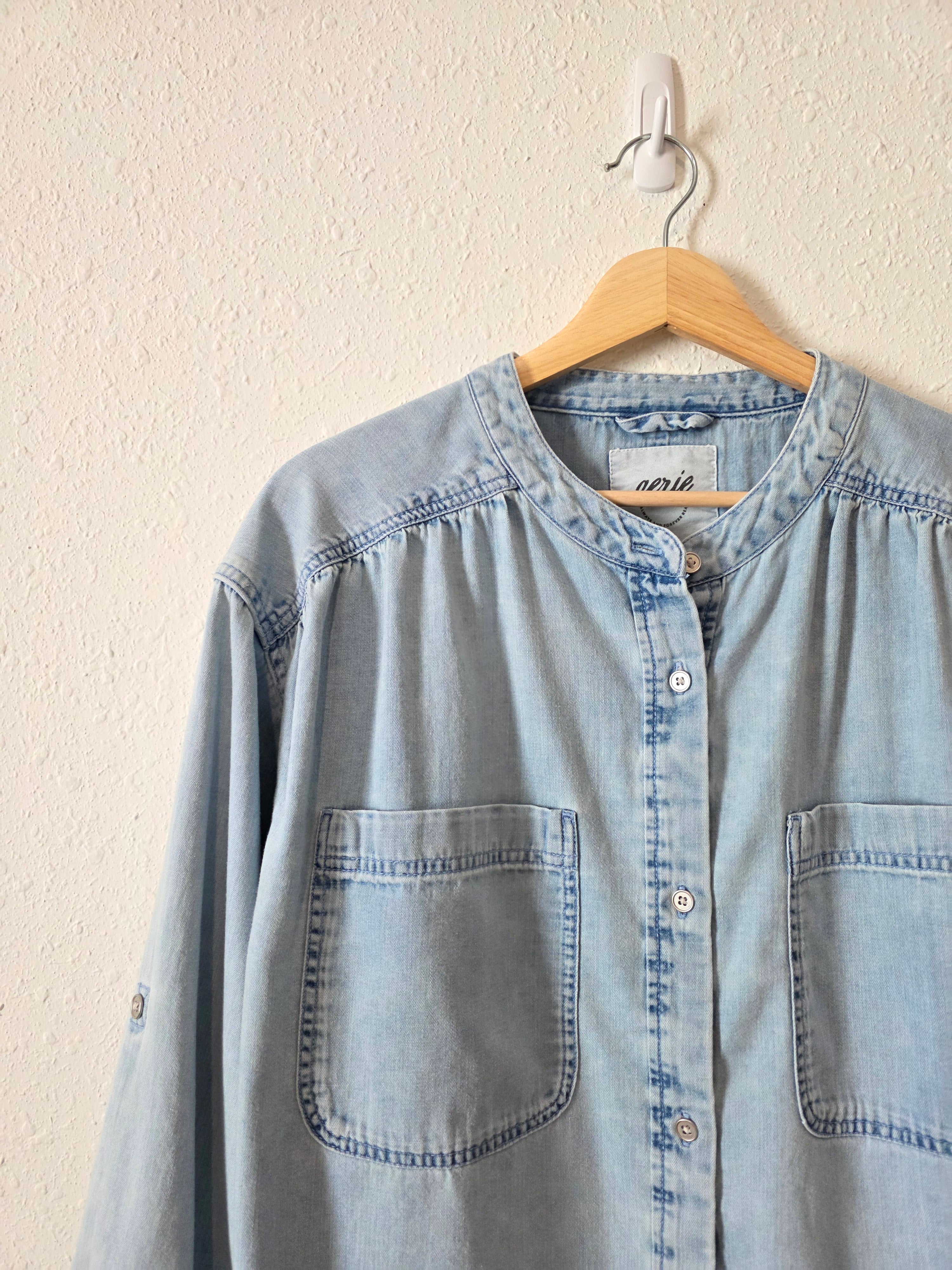 Aerie Oversized Denim Button Up (S)