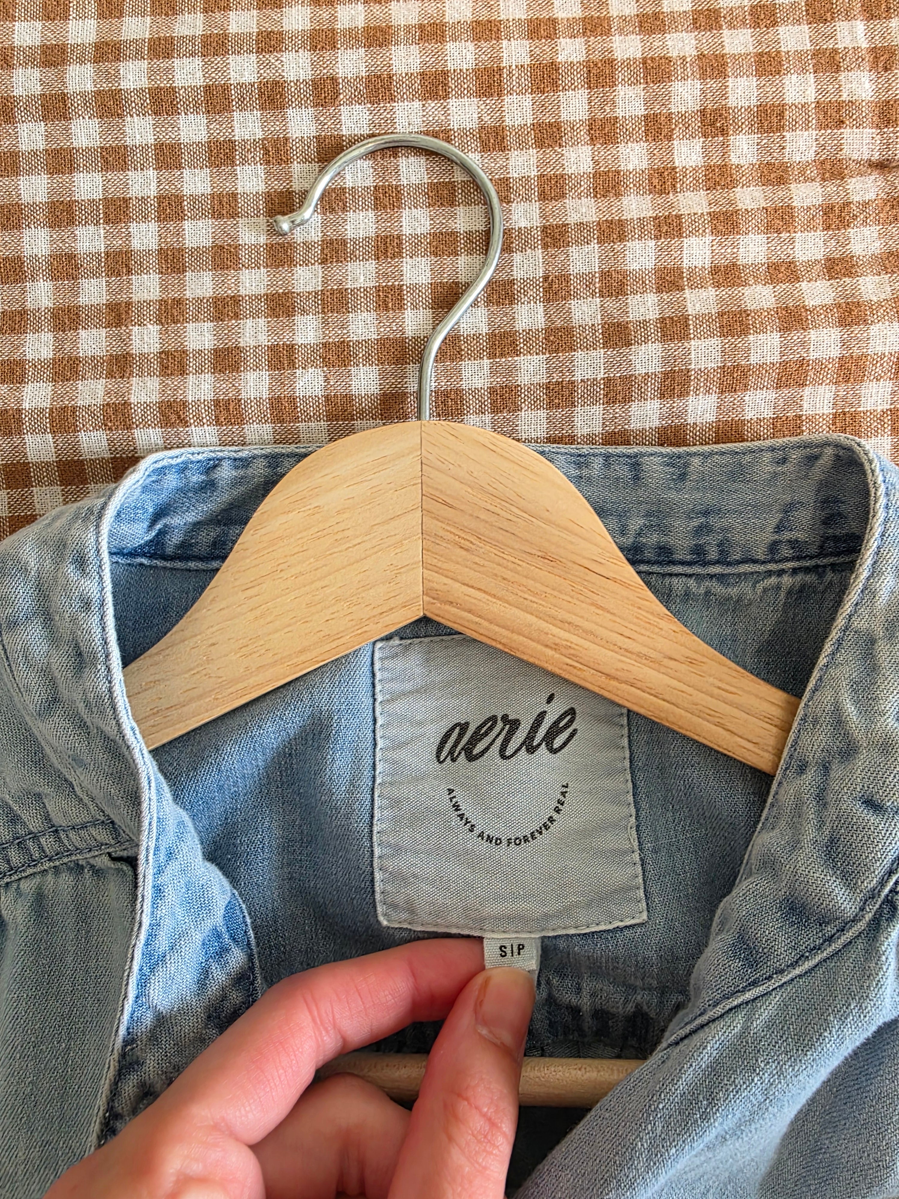 Aerie Oversized Denim Button Up (S)