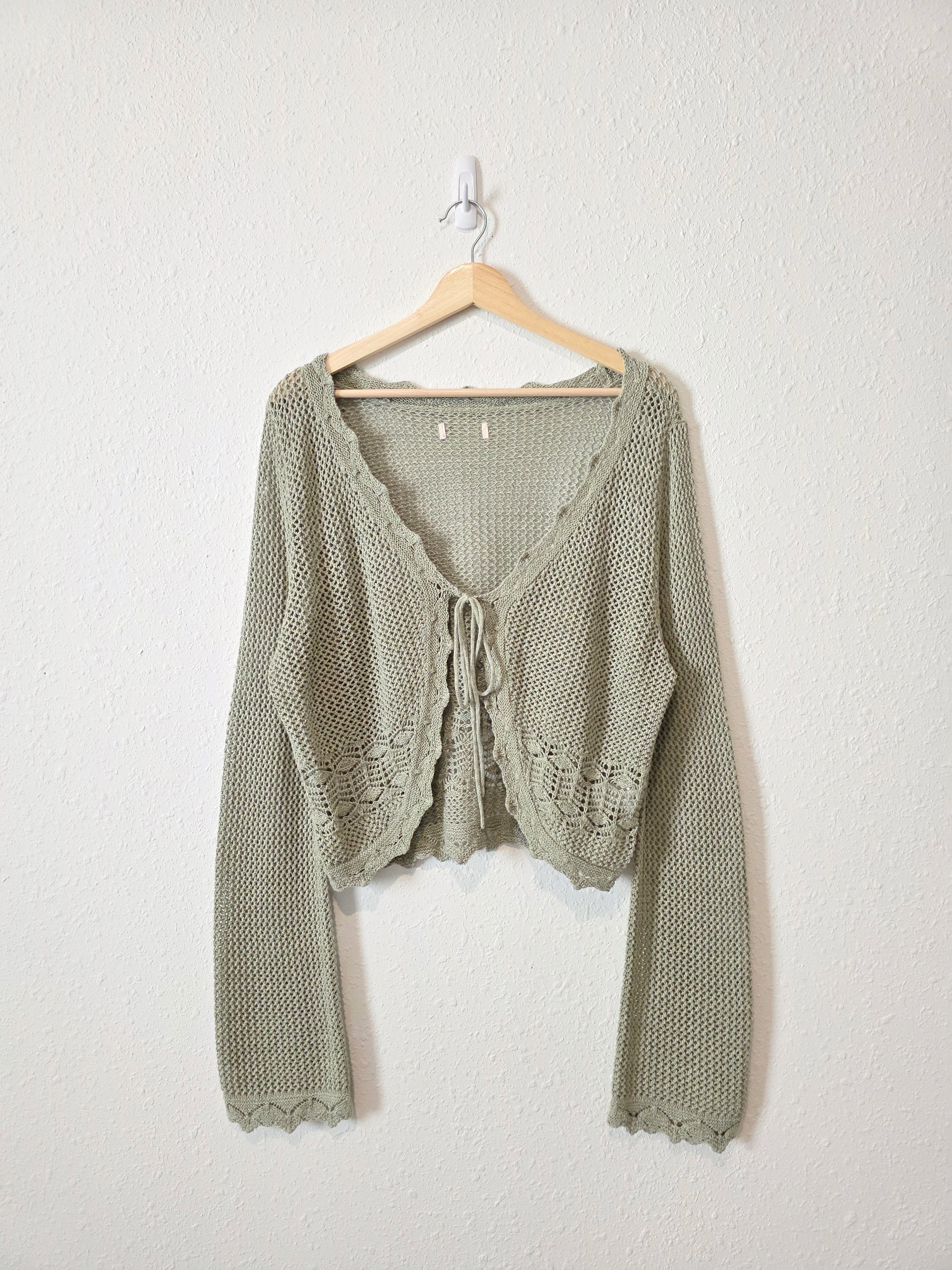 Cotton Crochet Tie Front Top (L/XL)