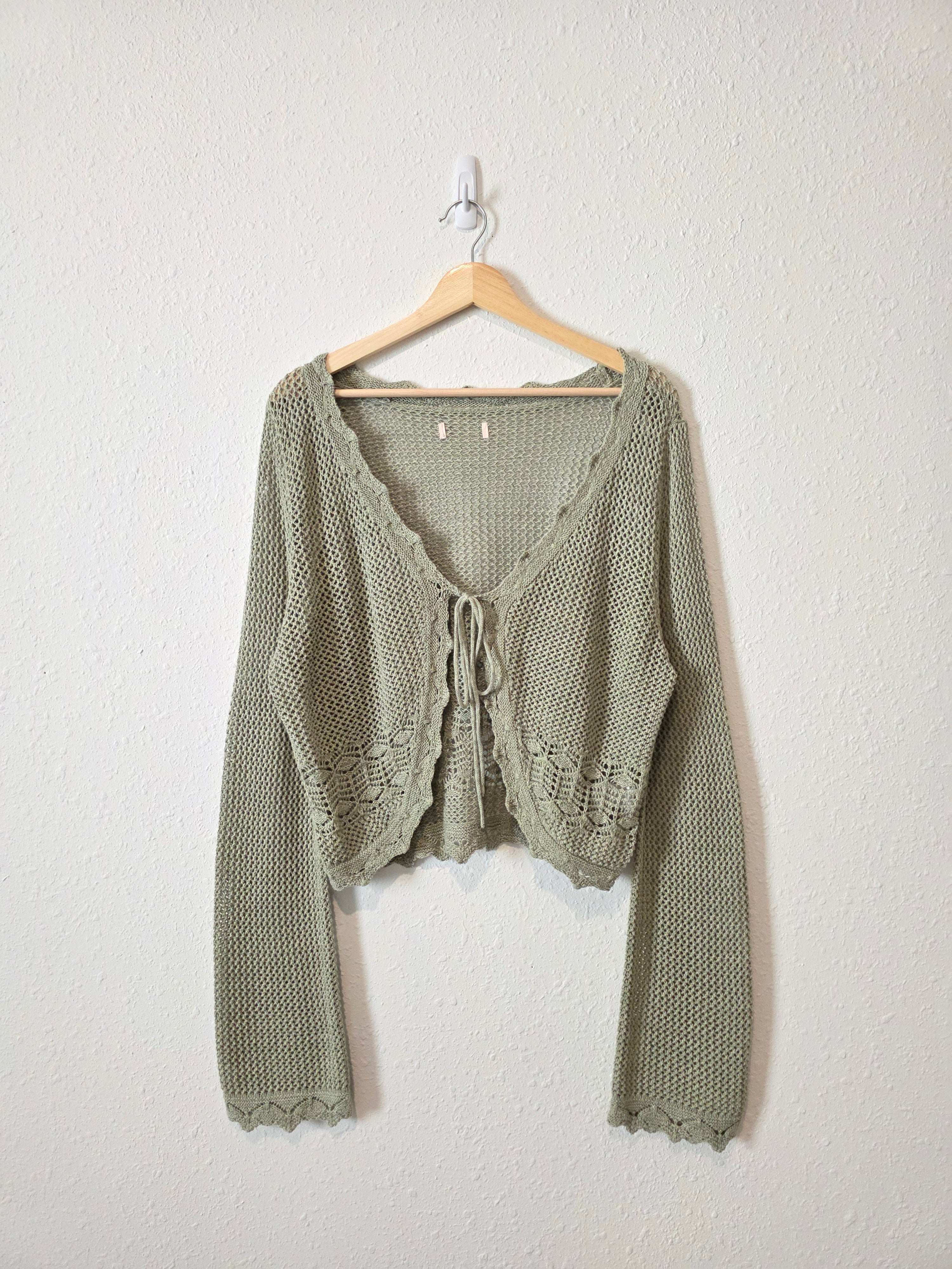 Cotton Crochet Tie Front Top (L/XL)