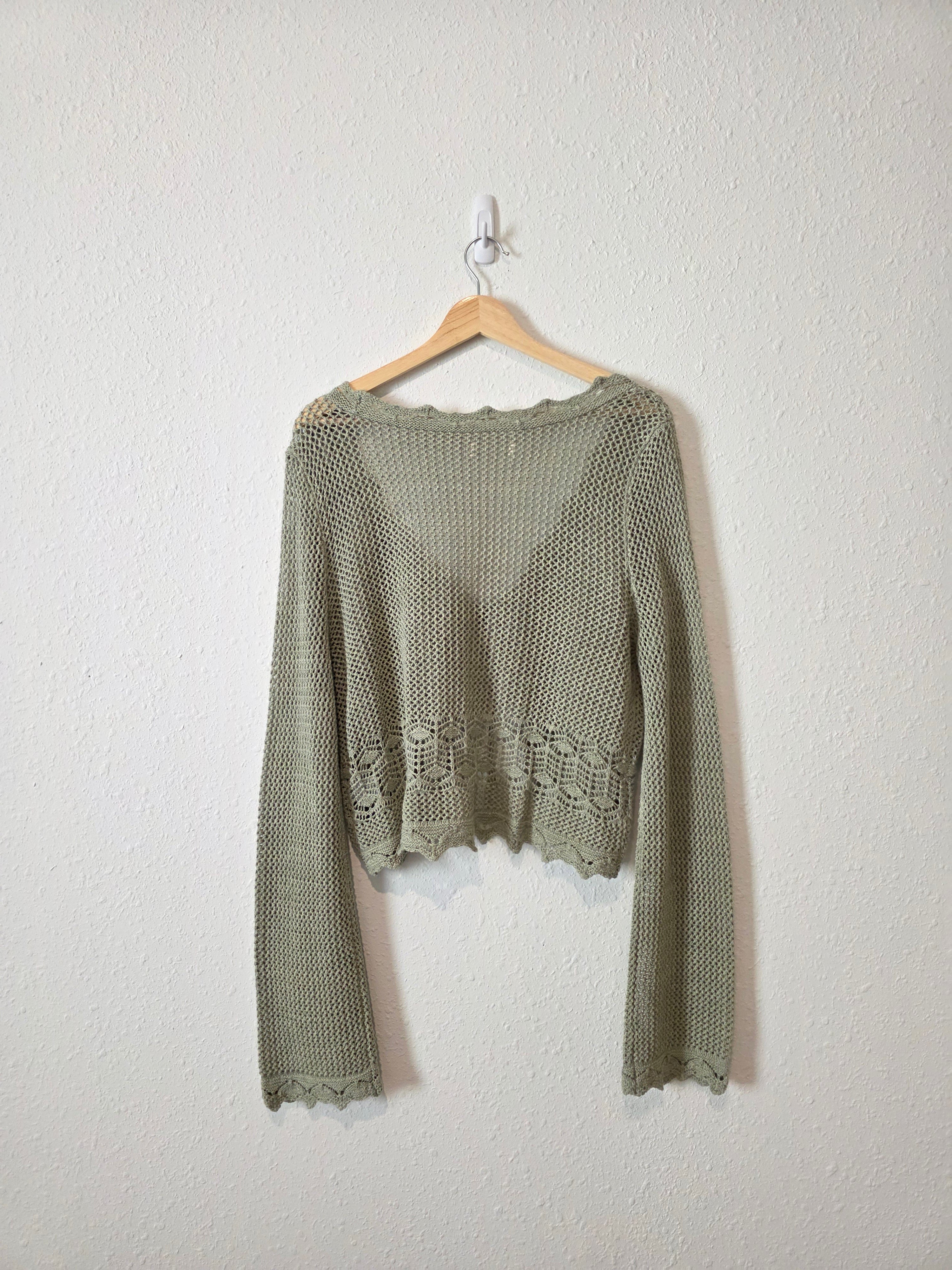 Cotton Crochet Tie Front Top (L/XL)