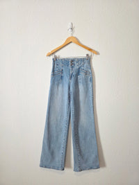 Mica Light Wash Wide Leg Jeans (25)