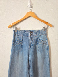 Mica Light Wash Wide Leg Jeans (25)