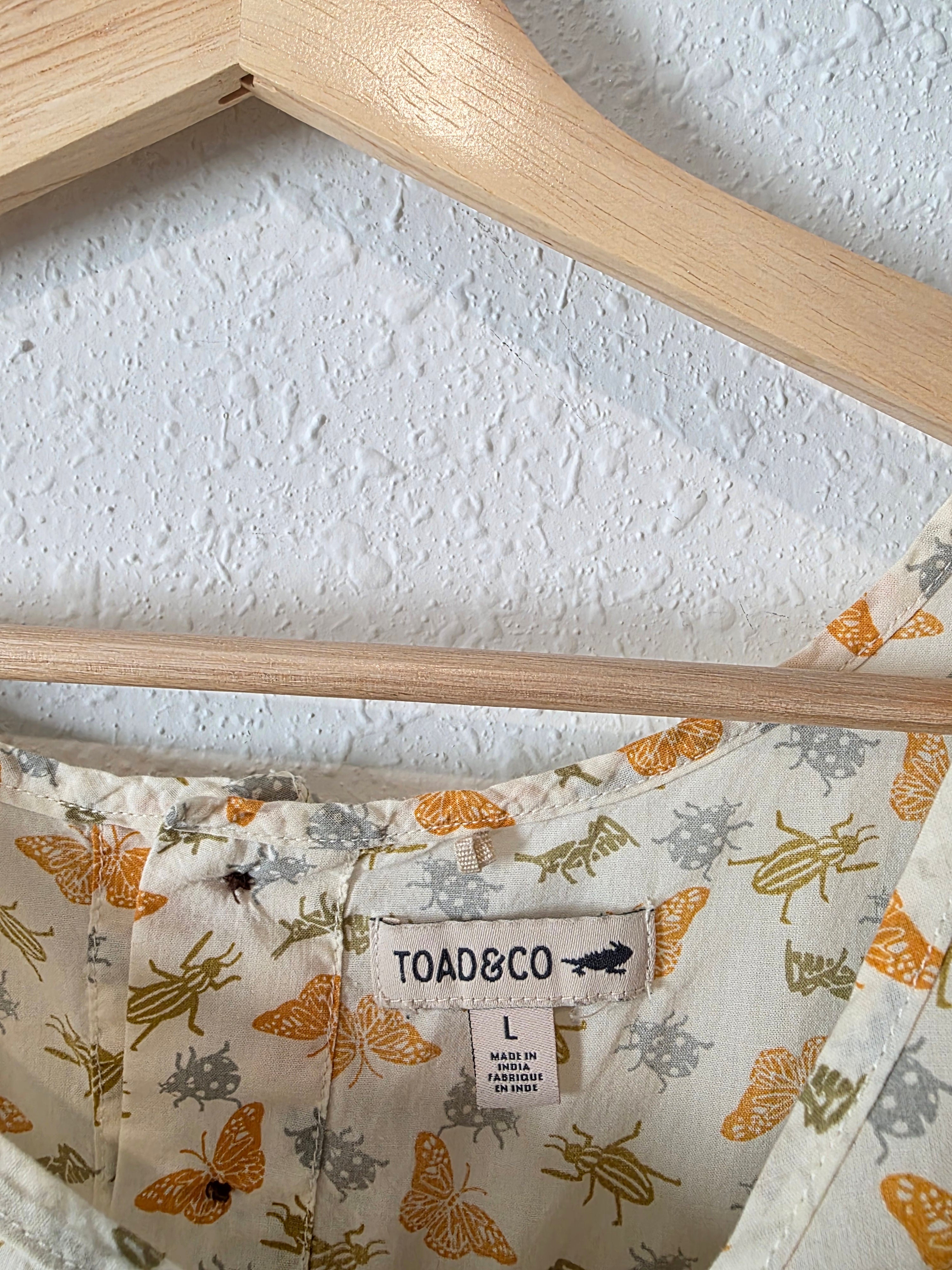Toad & Co Organic Cotton Bug Print Tank (L)