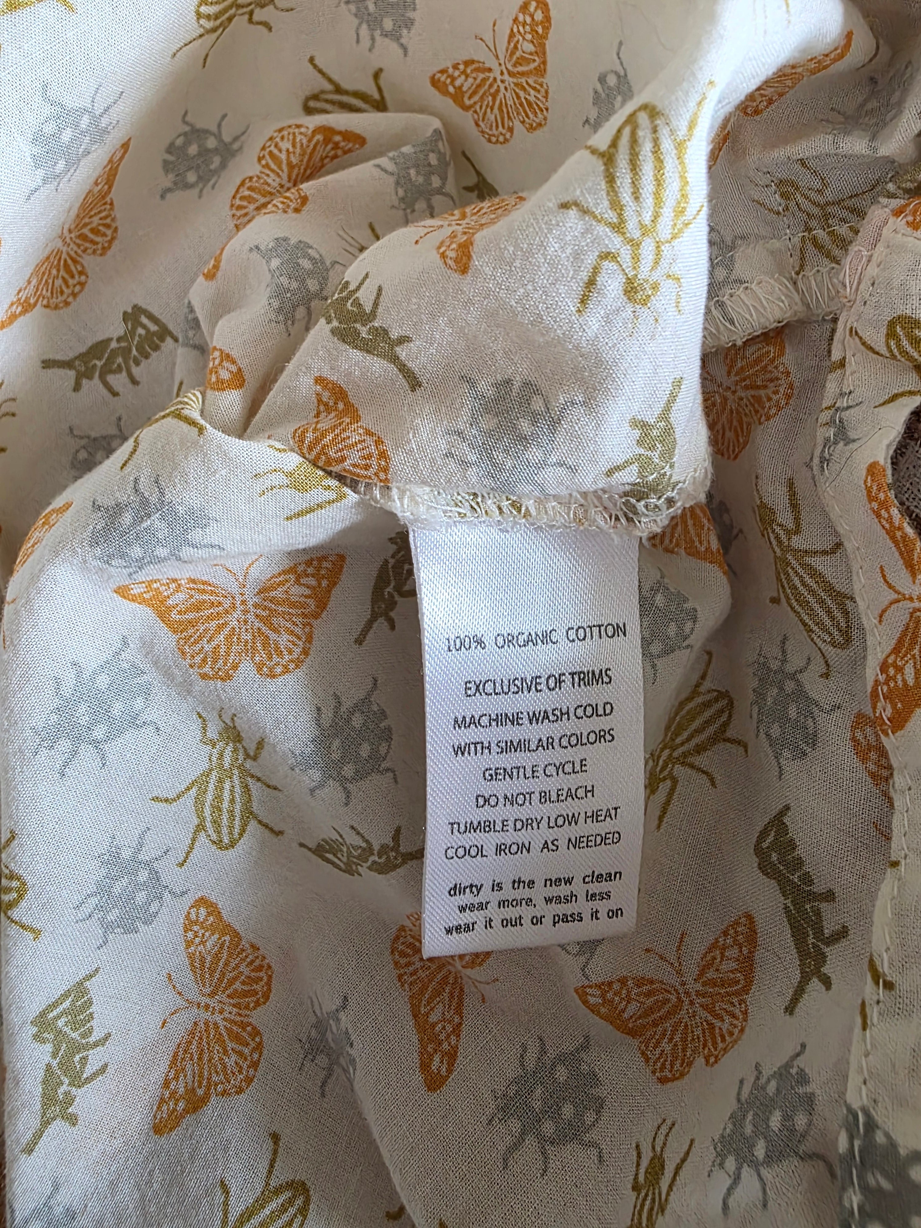 Toad & Co Organic Cotton Bug Print Tank (L)