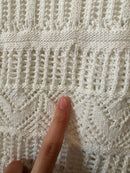 Relaxed Crochet Cotton Knit Tee (S)