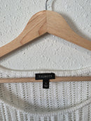 Relaxed Crochet Cotton Knit Tee (S)