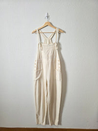 Oat Linen Blend Overalls (M)