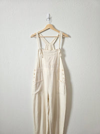 Oat Linen Blend Overalls (M)